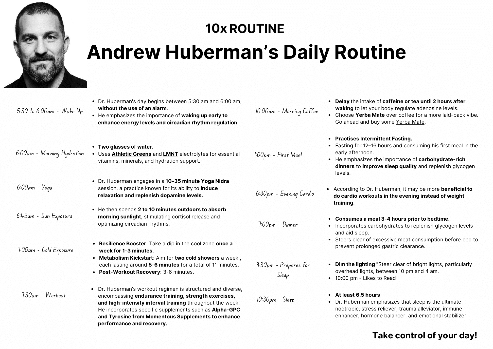 Andrew huberman daily routine